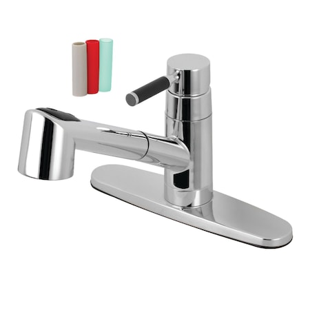 GSC8571DKL Kaiser Sgl-Handle Pull-Out Kitchen Faucet, Polished Chrome